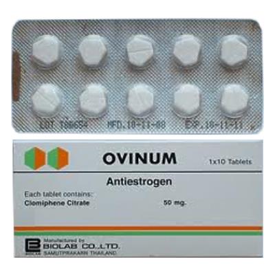 Buy Ovinum 50mg [Clomiphene Citrate 50mg] - 10 Tabs - Biolab