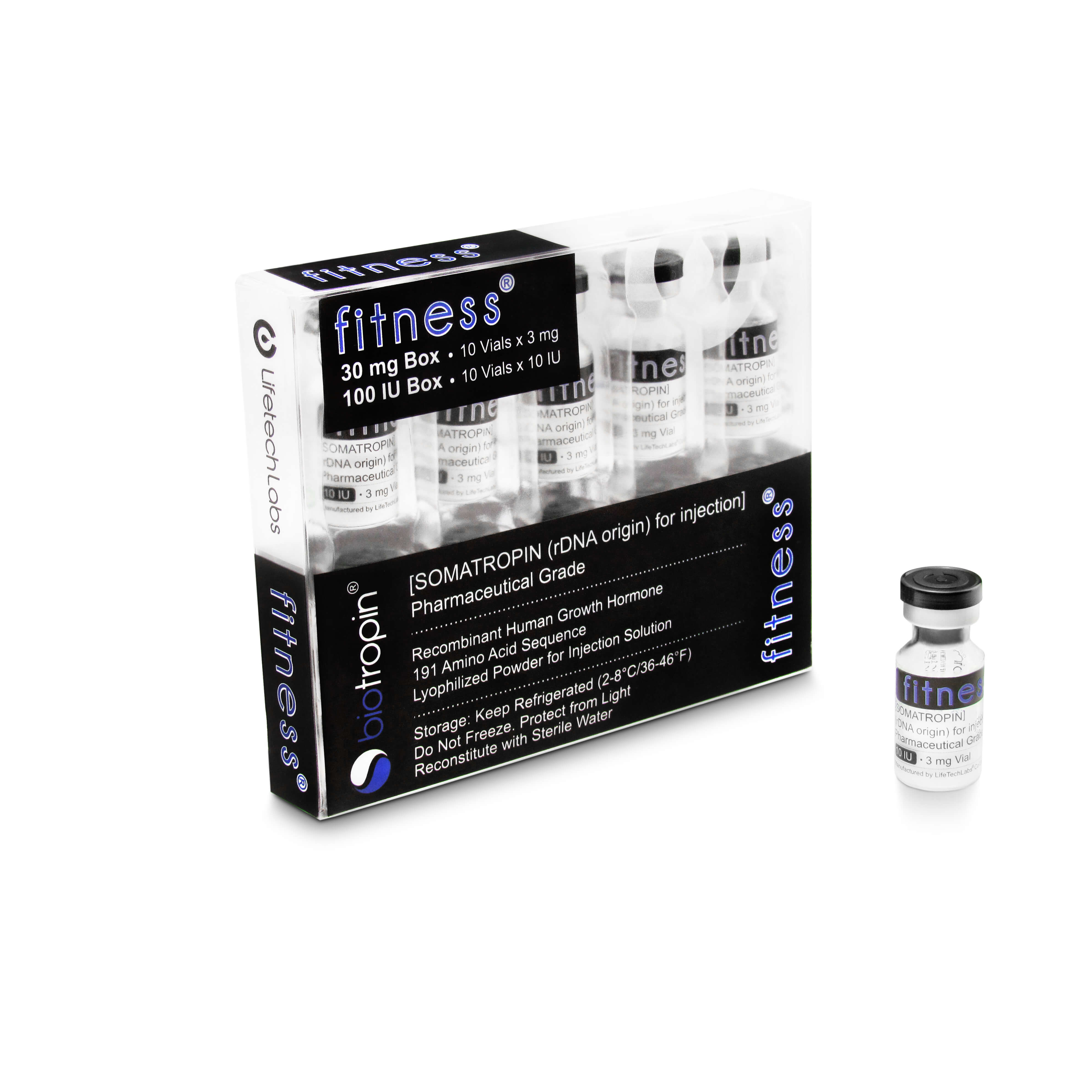 Biotropin Fitness [hgh Somatropin 100 Iu] 10 Vials Lifetech Labs